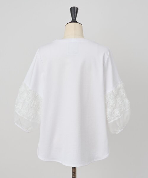 BEARDSLEY（ビアズリー）の「フリル刺繍ドッキングプルオーバー（Tシャツ/カットソー・レディース・ブラック/ホワイト・FREE）」の12枚目の写真