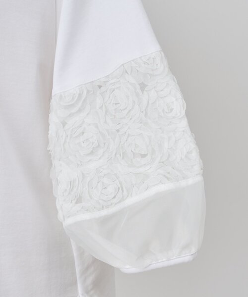 BEARDSLEY（ビアズリー）の「フリル刺繍ドッキングプルオーバー（Tシャツ/カットソー・レディース・ブラック/ホワイト・FREE）」の14枚目の写真