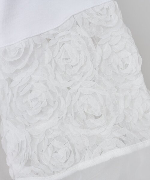 BEARDSLEY（ビアズリー）の「フリル刺繍ドッキングプルオーバー（Tシャツ/カットソー・レディース・ブラック/ホワイト・FREE）」の15枚目の写真