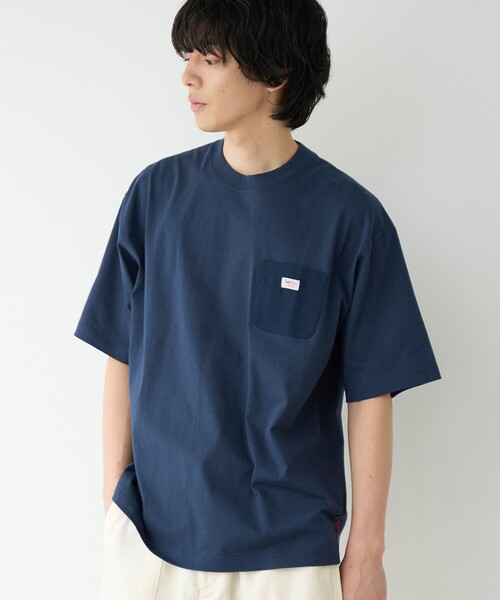 SMITH'S(スミス)の「<父の日ギフトにもおすすめ>SMITH'S(スミス)別注ポケット切替えTシャツ(Tシャツ/カットソー・メンズ・ブラック/ダークグリーン/ホワイト/ライトグレー/ワインレッド/ネイビー・S/L/XL/M)」の5枚目の写真