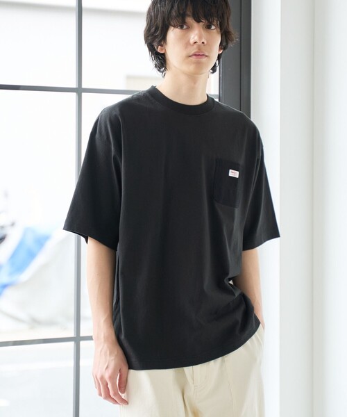 SMITH'S(スミス)の「<父の日ギフトにもおすすめ>SMITH'S(スミス)別注ポケット切替えTシャツ(Tシャツ/カットソー・メンズ・ブラック/ダークグリーン/ホワイト/ライトグレー/ワインレッド/ネイビー・S/L/XL/M)」の2枚目の写真