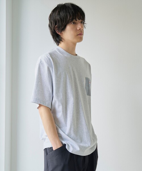 SMITH'S(スミス)の「<父の日ギフトにもおすすめ>SMITH'S(スミス)別注ポケット切替えTシャツ(Tシャツ/カットソー・メンズ・ブラック/ダークグリーン/ホワイト/ライトグレー/ワインレッド/ネイビー・S/L/XL/M)」の14枚目の写真