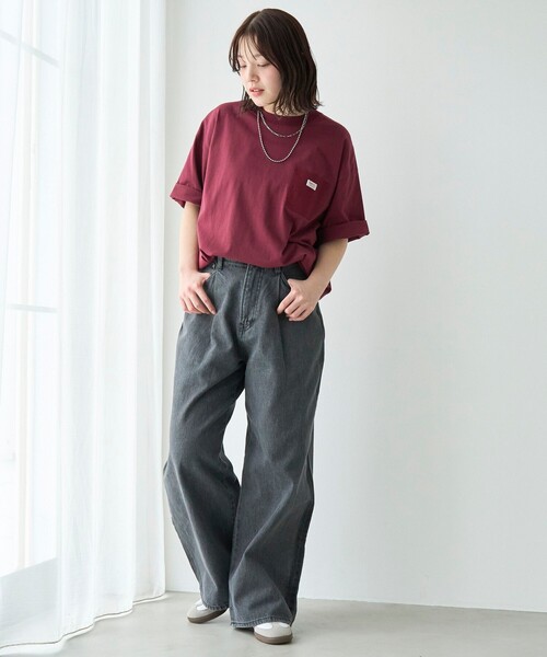 SMITH'S(スミス)の「<父の日ギフトにもおすすめ>SMITH'S(スミス)別注ポケット切替えTシャツ(Tシャツ/カットソー・メンズ・ブラック/ダークグリーン/ホワイト/ライトグレー/ワインレッド/ネイビー・S/L/XL/M)」の16枚目の写真