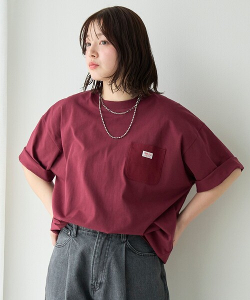 SMITH'S(スミス)の「<父の日ギフトにもおすすめ>SMITH'S(スミス)別注ポケット切替えTシャツ(Tシャツ/カットソー・メンズ・ブラック/ダークグリーン/ホワイト/ライトグレー/ワインレッド/ネイビー・S/L/XL/M)」の18枚目の写真