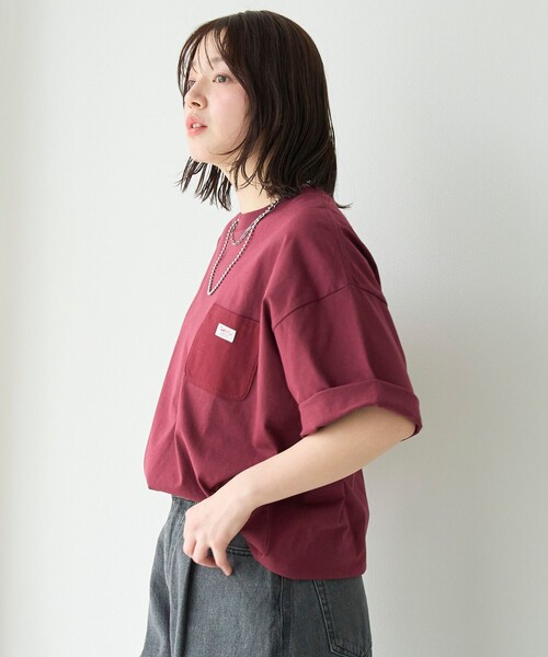 SMITH'S(スミス)の「<父の日ギフトにもおすすめ>SMITH'S(スミス)別注ポケット切替えTシャツ(Tシャツ/カットソー・メンズ・ブラック/ダークグリーン/ホワイト/ライトグレー/ワインレッド/ネイビー・S/L/XL/M)」の19枚目の写真