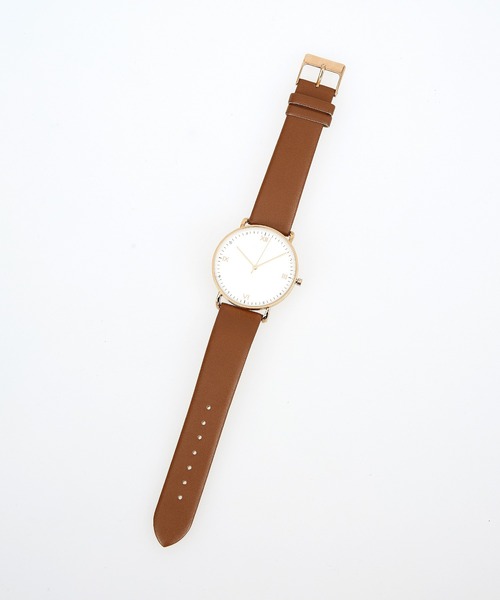 an meets zakka（アンミツザッカ）の「an meets zakka ビッグラウンドダイヤルレザーバンド腕時計（アナログ腕時計・レディース・ブラック系2/ブラック系1/ブラウン/ベージュ・ONESIZE）」の13枚目の写真