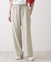 Dessin | 【接触冷感/ウエストゴム/洗える】イージーワイドパンツ(その他パンツ)