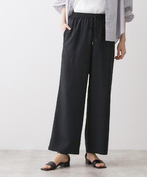 Dessin（デッサン）の「【接触冷感/ウエストゴム/洗える】イージーワイドパンツ（その他パンツ・レディース・ネイビー/ナチュラル/サックスブルー・03/02/01/00）」の15枚目の写真