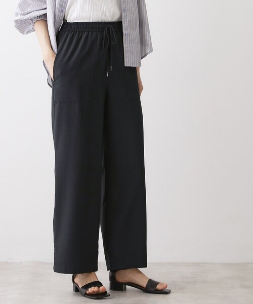 Dessin（デッサン）の「【接触冷感/ウエストゴム/洗える】イージーワイドパンツ（その他パンツ・レディース・ネイビー/ナチュラル/サックスブルー・03/02/01/00）」の16枚目の写真