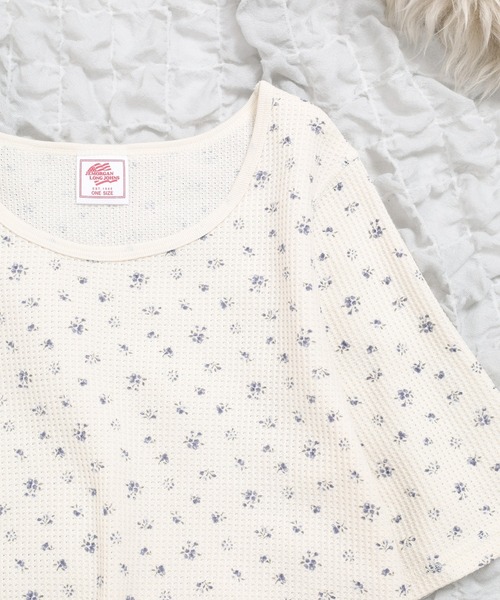 JEMORGAN（ジェーイーモーガン）の「JEMORGAN ワッフル花柄ハーフスリーブクルー（パック）（Tシャツ/カットソー・レディース・ブラック/パープル/ピンク・F）」の7枚目の写真