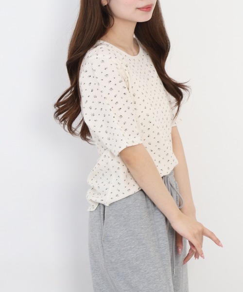 JEMORGAN（ジェーイーモーガン）の「JEMORGAN ワッフル花柄ハーフスリーブクルー（パック）（Tシャツ/カットソー・レディース・ブラック/パープル/ピンク・F）」の21枚目の写真