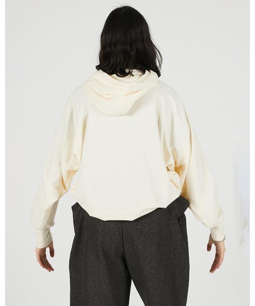 PRANK PROJECT（プランクプロジェクト）の「ドレープフーディ / Drape Hoodie（パーカー・レディース・オフホワイト/ブラック・FREE）」の6枚目の写真