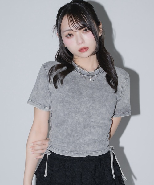 17HR（セブンティーンアワーズ）の「ウォッシュシャーリングT（Tシャツ/カットソー・レディース・ホワイト/ブラック系その他/グレー系その他・FREE）」の3枚目の写真