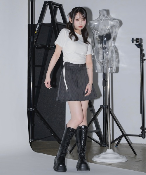 17HR（セブンティーンアワーズ）の「ウォッシュシャーリングT（Tシャツ/カットソー・レディース・ホワイト/ブラック系その他/グレー系その他・FREE）」の5枚目の写真