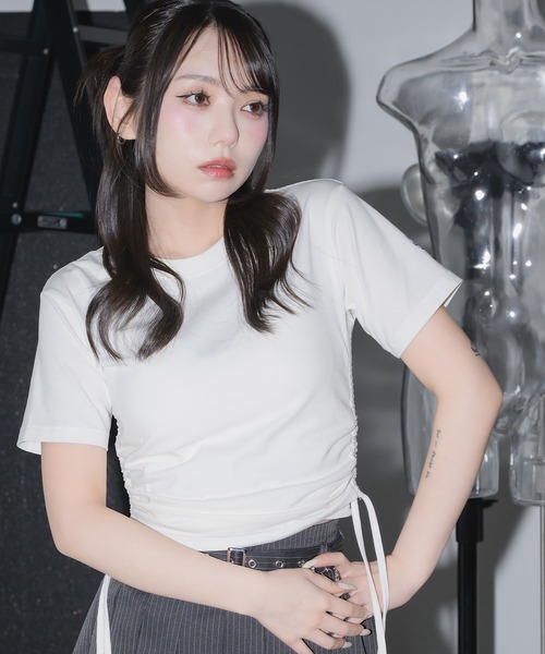 17HR（セブンティーンアワーズ）の「ウォッシュシャーリングT（Tシャツ/カットソー・レディース・ホワイト/ブラック系その他/グレー系その他・FREE）」の4枚目の写真