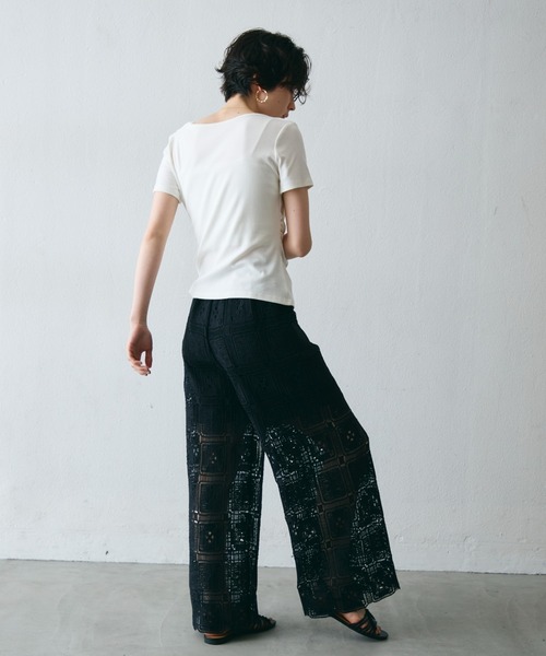 Trish(トリッシュ)の「ドレープ半袖カットソー(Tシャツ/カットソー・レディース・ホワイト/ブラック/グレー・FREE)」の11枚目の写真