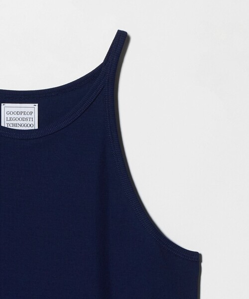 GOOD PEOPLE GOOD STITCHING GOOD PRODUCT(グッドピープルグッドスティッチンググッドプロダクト)の「<GOOD PEOPLE GOOD STITCHING GOOD PRODUCT>リブ タンクトップ(Tシャツ/カットソー・レディース・ネイビー・S)」の6枚目の写真