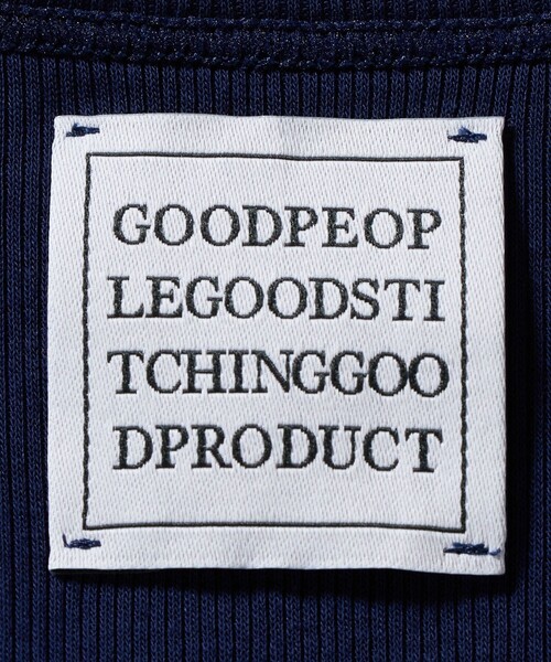 GOOD PEOPLE GOOD STITCHING GOOD PRODUCT(グッドピープルグッドスティッチンググッドプロダクト)の「<GOOD PEOPLE GOOD STITCHING GOOD PRODUCT>リブ タンクトップ(Tシャツ/カットソー・レディース・ネイビー・S)」の2枚目の写真