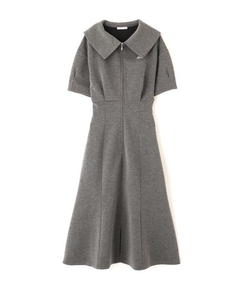 JILL by JILL STUART(ジルバイジルスチュアート)の「ビッグカラーダイバーロングワンピース(ワンピース・レディース・グレー/ピンク/ホワイト・FREE)」の12枚目の写真