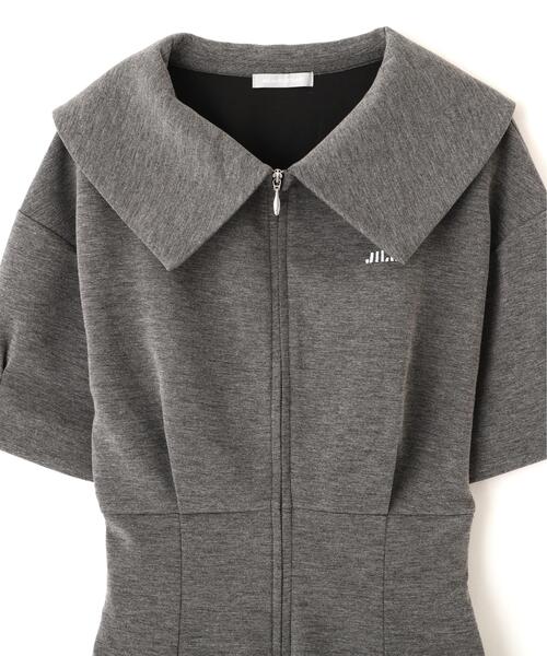 JILL by JILL STUART(ジルバイジルスチュアート)の「ビッグカラーダイバーロングワンピース(ワンピース・レディース・グレー/ピンク/ホワイト・FREE)」の8枚目の写真