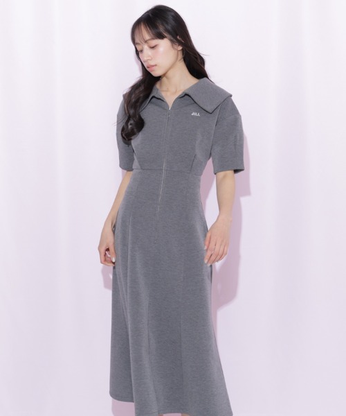 JILL by JILL STUART(ジルバイジルスチュアート)の「ビッグカラーダイバーロングワンピース(ワンピース・レディース・グレー/ピンク/ホワイト・FREE)」の20枚目の写真