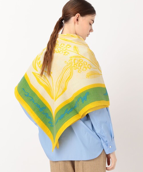 manipuri(マニプリ)の「manipuri フローラ コットンシルクストール(バンダナ/スカーフ・レディース・オレンジ系その他/グリーン系その他・FREE)」の3枚目の写真