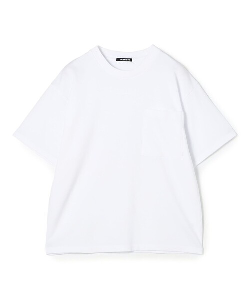 GALERIE VIE(ギャルリー ヴィー)の「コットン吊り天竺 ハーフスリーブプルオーバー(Tシャツ/カットソー・メンズ・ホワイト/ネイビー/ブラック・S/M)」の2枚目の写真