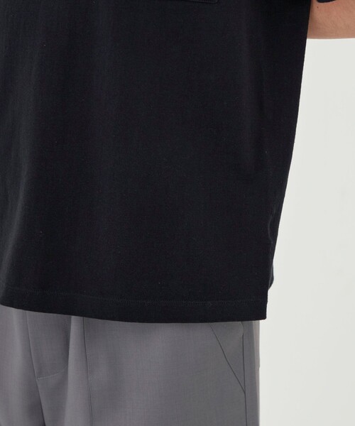 GALERIE VIE(ギャルリー ヴィー)の「コットン吊り天竺 ハーフスリーブプルオーバー(Tシャツ/カットソー・メンズ・ホワイト/ネイビー/ブラック・S/M)」の12枚目の写真