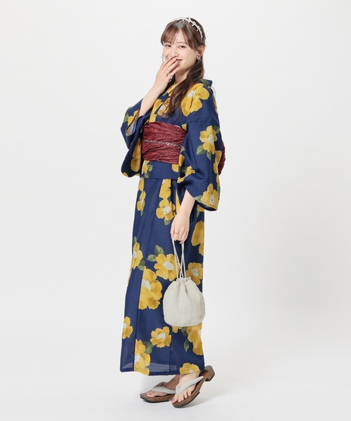 Honeys(ハニーズ)の「セパレート浴衣(ワンピースタイプ)(浴衣・レディース・スミクロ/ネイビー系1/グリーン系1・F)」の22枚目の写真