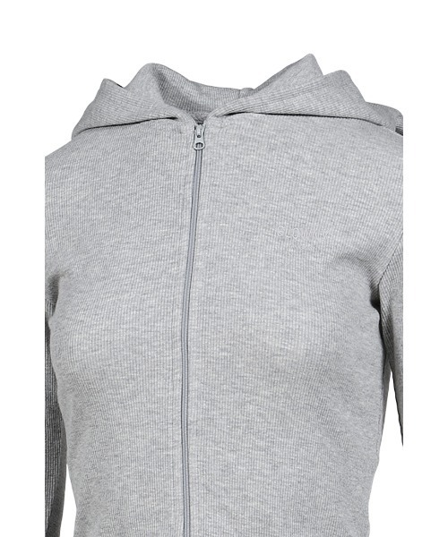 GLOWNY(グロウニ―)の「G CLASSIC ESSENTIAL RIB ZIP-UP(パーカー・レディース・ブラック/グレー・LARGE/MEDIUM/SMALL)」の5枚目の写真