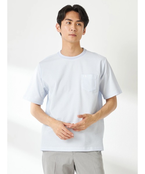 McGREGOR(マックレガー)の「ニットサッカーT(Tシャツ/カットソー・メンズ・ネイビー/ブルー/チャコール・L/M/XL)」の3枚目の写真