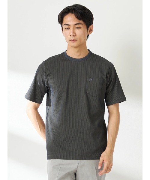 McGREGOR(マックレガー)の「ニットサッカーT(Tシャツ/カットソー・メンズ・ネイビー/ブルー/チャコール・L/M/XL)」の2枚目の写真
