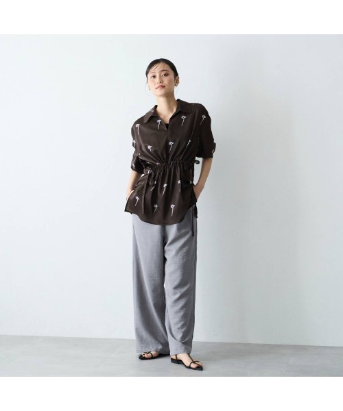 COMMON+HAUS(コモンハウス)の「プリント柄アノラックシャツブラウス(シャツ/ブラウス・レディース・ライム/ブラウン・FREE)」の4枚目の写真