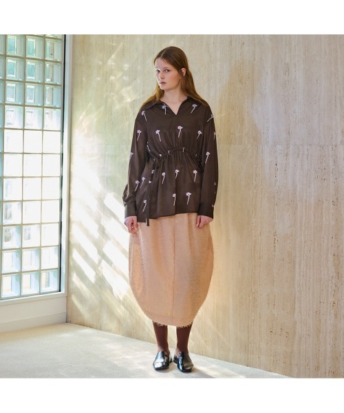 COMMON+HAUS(コモンハウス)の「プリント柄アノラックシャツブラウス(シャツ/ブラウス・レディース・ライム/ブラウン・FREE)」の14枚目の写真