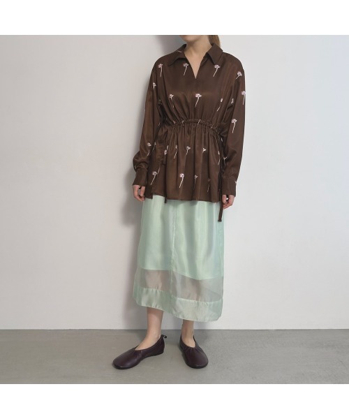 COMMON+HAUS(コモンハウス)の「プリント柄アノラックシャツブラウス(シャツ/ブラウス・レディース・ライム/ブラウン・FREE)」の16枚目の写真