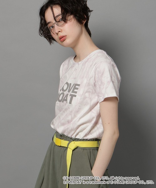 niko and...（ニコアンド）の「【LOVEBOAT(ラブボート)】コラボマーブルＴシャツ（Tシャツ/カットソー・レディース・スモーク/オフホワイト・MEDIUM/LARGE）」の5枚目の写真