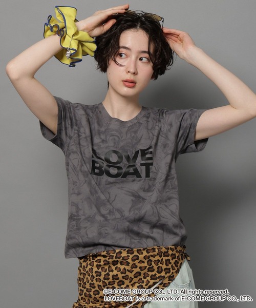 niko and...（ニコアンド）の「【LOVEBOAT(ラブボート)】コラボマーブルＴシャツ（Tシャツ/カットソー・レディース・スモーク/オフホワイト・MEDIUM/LARGE）」の11枚目の写真