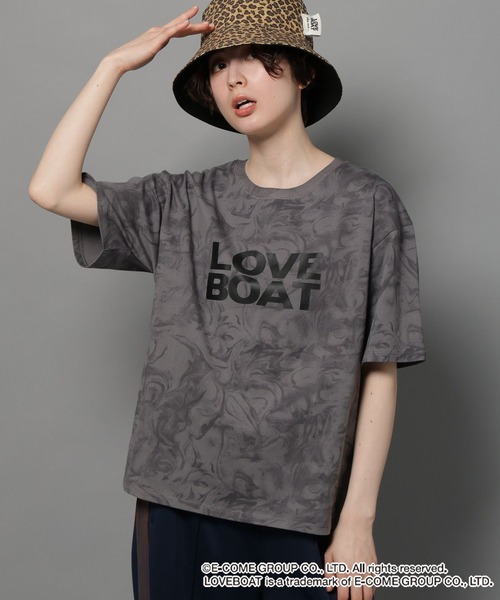niko and...（ニコアンド）の「【LOVEBOAT(ラブボート)】コラボマーブルＴシャツ（Tシャツ/カットソー・レディース・スモーク/オフホワイト・MEDIUM/LARGE）」の15枚目の写真