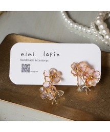 【mimi lapin】にこいちフラワーイヤリング クリアピンク(MA)