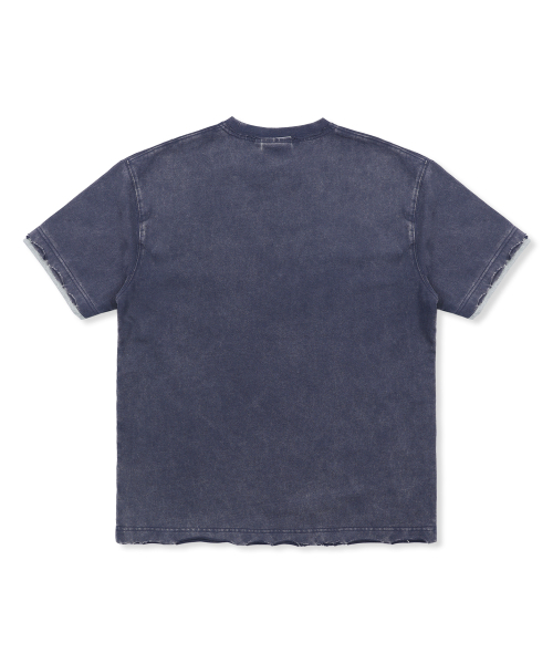 XTONZ(エクストーンズ)の「XF014 アーチアップリケダメージウォッシングTシャツ (NAVY)(Tシャツ/カットソー・レディース・その他・SMALL/MEDIUM/LARGE)」の7枚目の写真