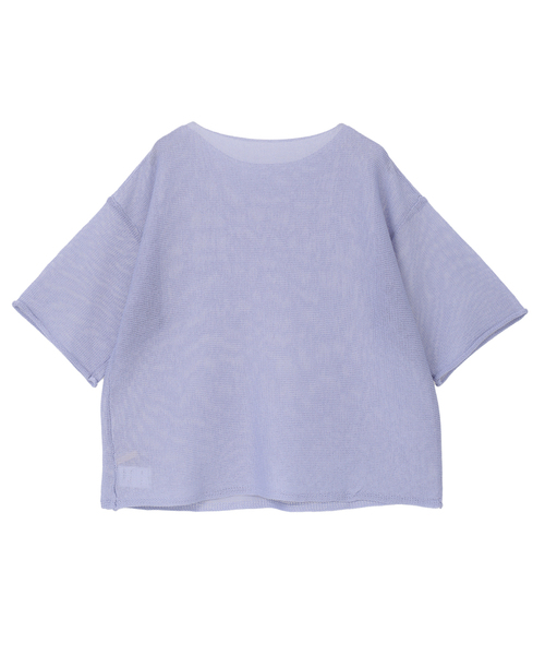 MELROSE claire(メルローズ クレール)の「【麻タッチ天竺ボートネックハーフスリーブプルオーバー】(ニット/セーター・レディース・チャコールグレー/ライトベージュ/オレンジ/ラベンダー・FREE)」の12枚目の写真