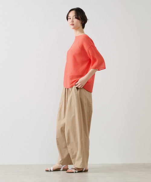 MELROSE claire(メルローズ クレール)の「【麻タッチ天竺ボートネックハーフスリーブプルオーバー】(ニット/セーター・レディース・チャコールグレー/ライトベージュ/オレンジ/ラベンダー・FREE)」の20枚目の写真