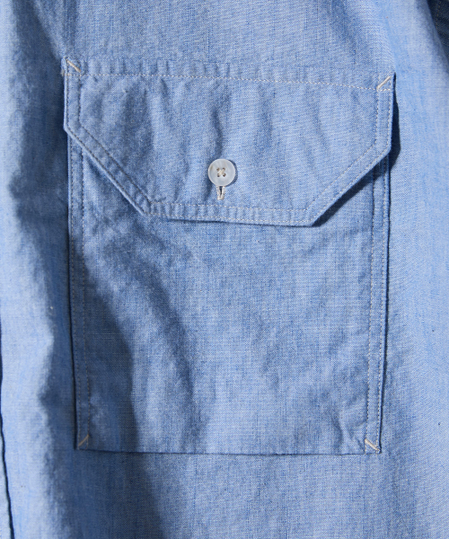 HORLISUN(ホーリーサン)の「Poole Chambray Shirt Light Blue(シャツ/ブラウス・メンズ・その他・SMALL/MEDIUM/LARGE)」の4枚目の写真