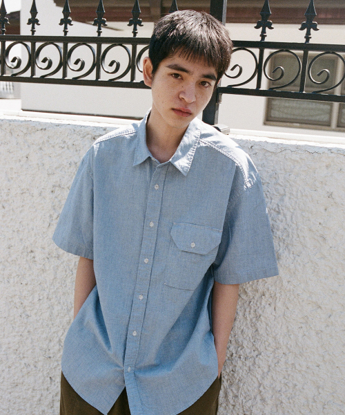 HORLISUN(ホーリーサン)の「Poole Chambray Shirt Light Blue(シャツ/ブラウス・メンズ・その他・SMALL/MEDIUM/LARGE)」の9枚目の写真