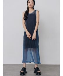 MURUA | デニムプリントシアーワンピース　夏服(ワンピース)