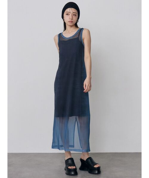 MURUA(ムルーア)の「デニムプリントシアーワンピース 夏服(ワンピース・レディース・ブラウン/ブルー/ブラック・FREE)」の18枚目の写真