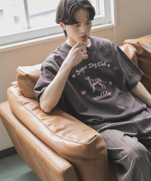 SENSE OF PLACE by URBAN RESEARCH(センスオブプレイスバイアーバンリサーチ)の「ヴィンテージグラフィックヘンリーネックTシャツ(Tシャツ/カットソー・メンズ・ライトブルー/チャコールグレー/ネイビー・LARGE/MEDIUM)」の5枚目の写真