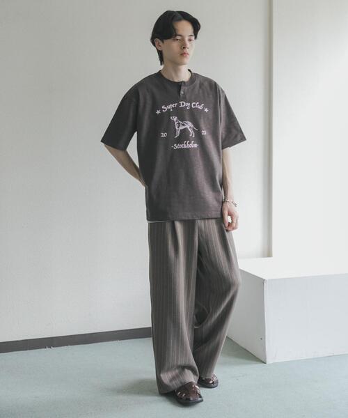 SENSE OF PLACE by URBAN RESEARCH(センスオブプレイスバイアーバンリサーチ)の「ヴィンテージグラフィックヘンリーネックTシャツ(Tシャツ/カットソー・メンズ・ライトブルー/チャコールグレー/ネイビー・LARGE/MEDIUM)」の11枚目の写真