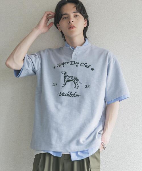 SENSE OF PLACE by URBAN RESEARCH(センスオブプレイスバイアーバンリサーチ)の「ヴィンテージグラフィックヘンリーネックTシャツ(Tシャツ/カットソー・メンズ・ライトブルー/チャコールグレー/ネイビー・LARGE/MEDIUM)」の15枚目の写真