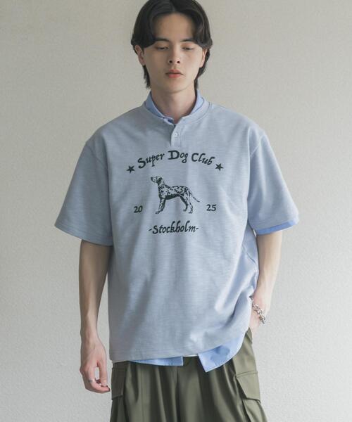 SENSE OF PLACE by URBAN RESEARCH(センスオブプレイスバイアーバンリサーチ)の「ヴィンテージグラフィックヘンリーネックTシャツ(Tシャツ/カットソー・メンズ・ライトブルー/チャコールグレー/ネイビー・LARGE/MEDIUM)」の16枚目の写真